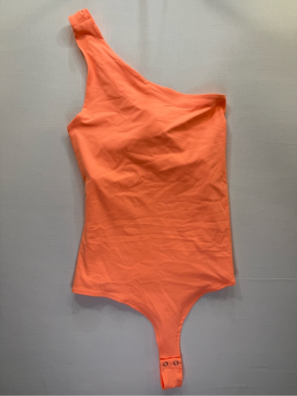 ADREAMLY One-Shoulder Orange One-Piece Bodysuit